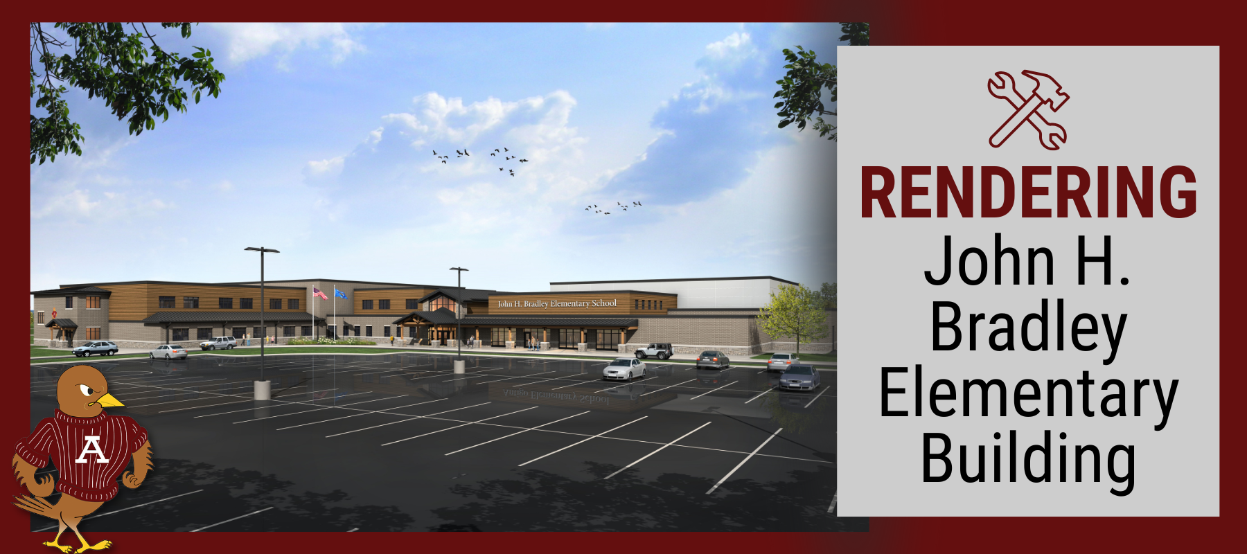 Rendering of John H. Bradley Elementary Building