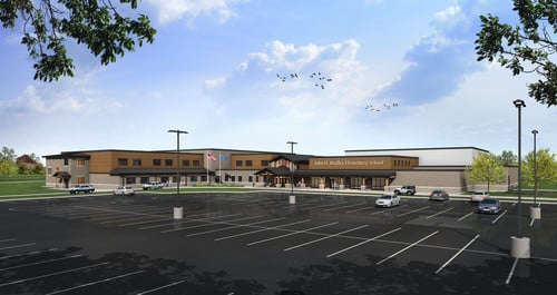 Rendering of the new John H. Bradley Elementary School