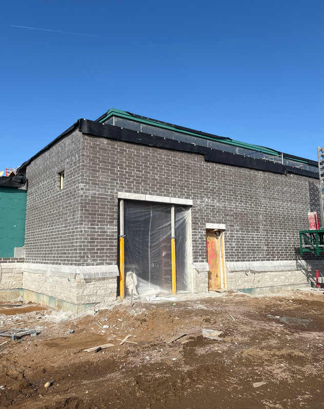 New elementary school building under construction.