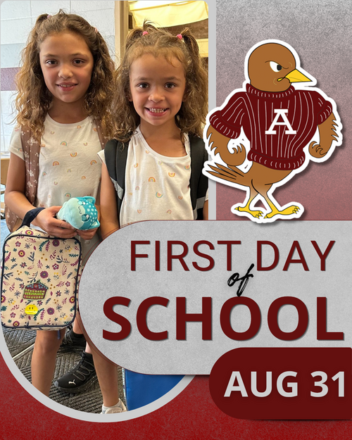 First Day of Schoo1: August 31