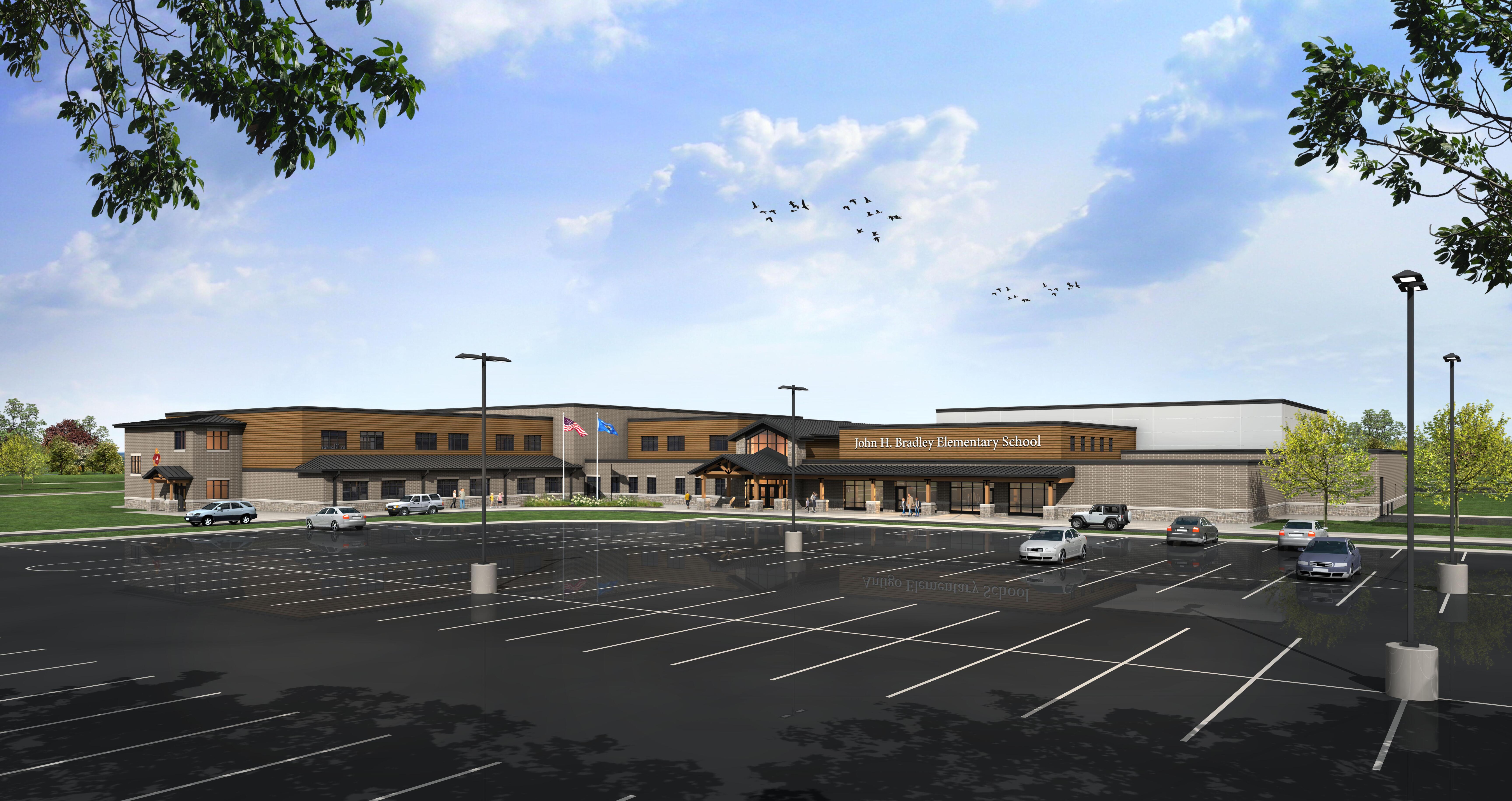 Rendering of the new John H. Bradley Elementary School
