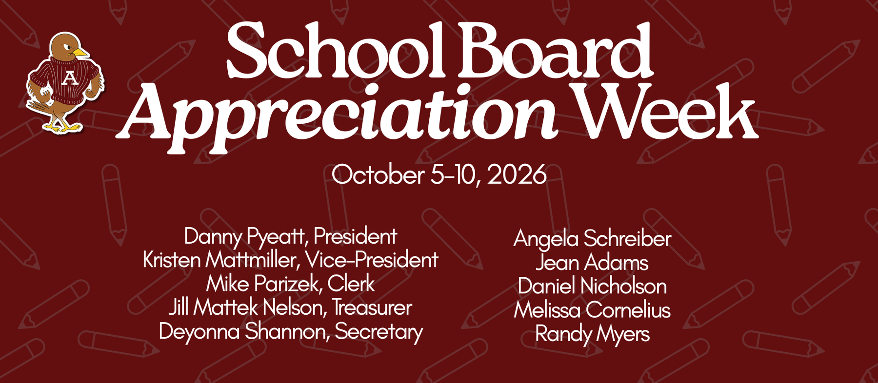 School Board Appreciation Week.
